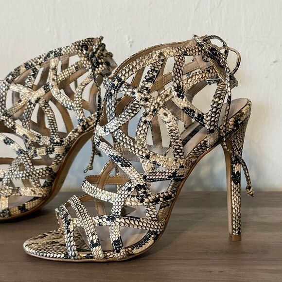 Topshop Shoes - TOPSHOP - Snake Print Heels